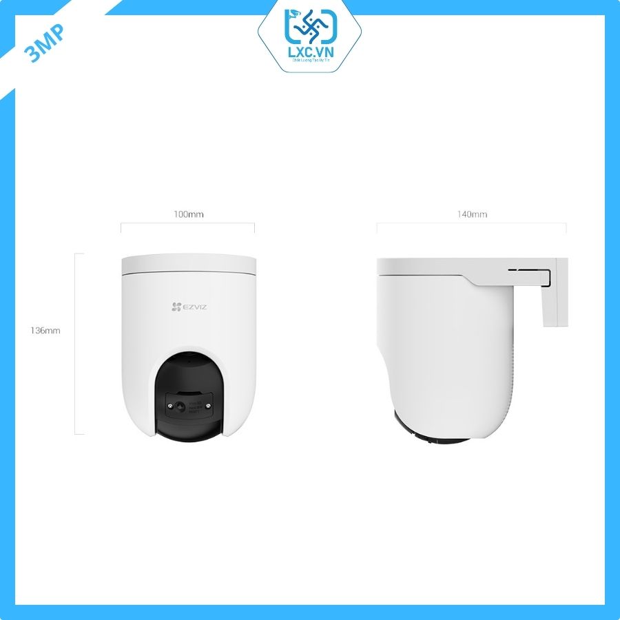 Camera Wifi EZVIZ quay 360 ngoài trời H8C Pro 2K (3.0MP) I Chính hãng